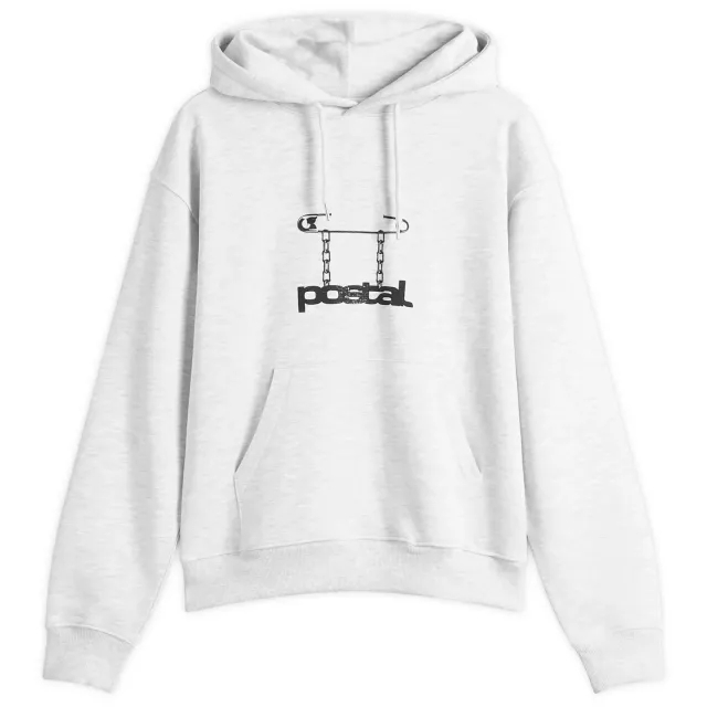 POSTAL Men's Safety Pin Hoodie Marl Grey