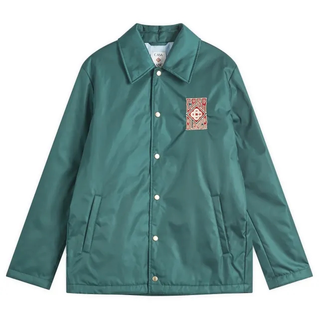 Casablanca Men's Stadium Jacket Green/Laurel Stripe