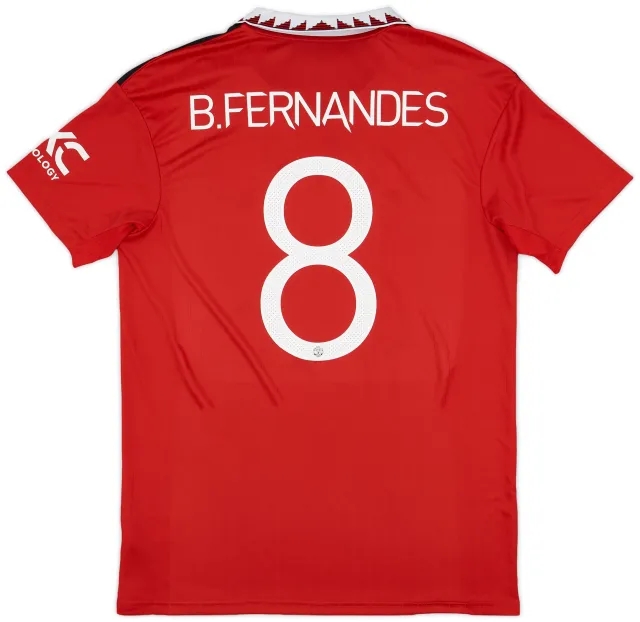 adidas 2022-23 Manchester United Home Shirt B.Fernandes #8 - 10/10 - (L)