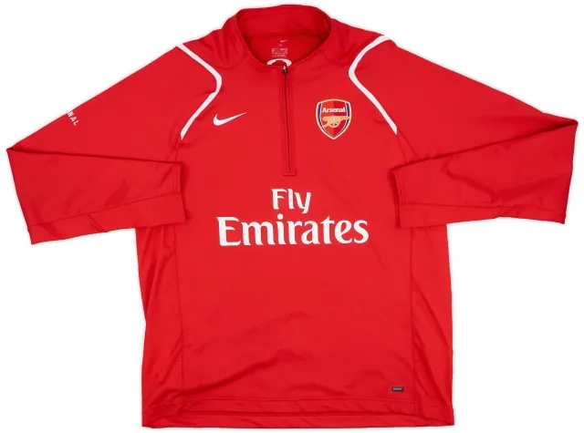 2006-07 Arsenal Nike 1/4 Zip Drill Top - 8/10 - (XL)