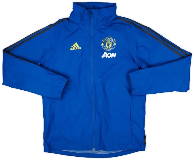 2019-20 Manchester United adidas Hooded Rain Jacket - 8/10 - (S)