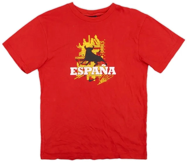 2010 Spain Nike Cotton Tee Torres #9 - 6/10 - (XL.Boys)
