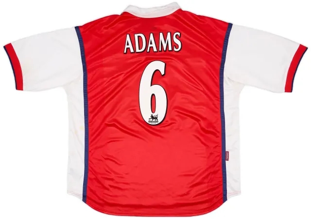Nike 1998-99 Arsenal Home Shirt Adams #6 - 7/10 - (XXL)
