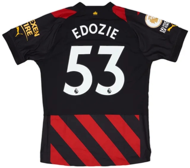 Puma 2022-23 Manchester City Match Issue Away Shirt Edozie #53