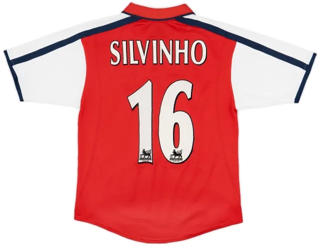 Nike 2000-02 Arsenal Home Shirt Silvinho #16 - 7/10 - (XL.Boys)