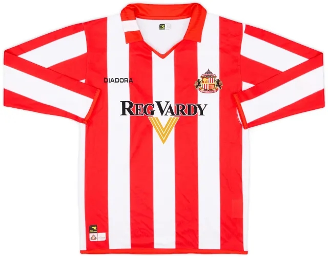 Diadora 2004-05 Sunderland Home L/S Shirt - 9/10 - (M.Boys)