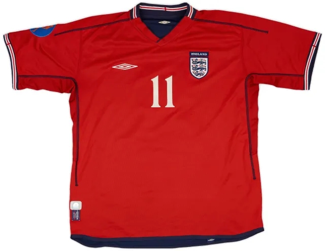 Umbro 2002-04 England U-19 Match Issue Away Shirt #11