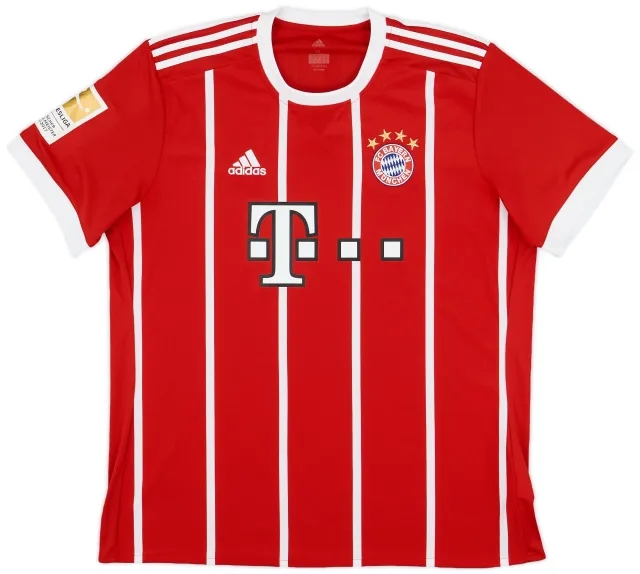 adidas 2017-18 Bayern Munich Home Shirt - 9/10 - (XL)