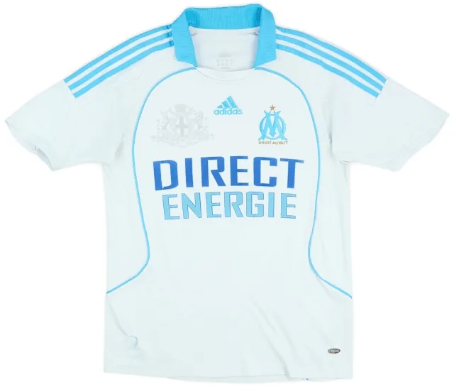 adidas 2008-09 Olympique Marseille Home Shirt - 4/10 - (L.Boys)
