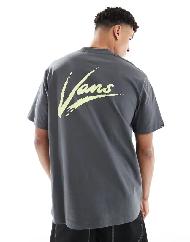 Vans - Brush Script T-Shirt, Man, Brown