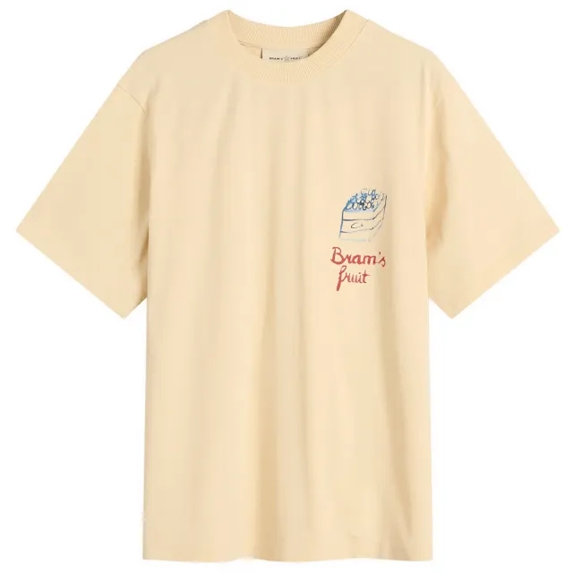 Bram's Fruit Men's Crate Acrylic T-Shirt Beige