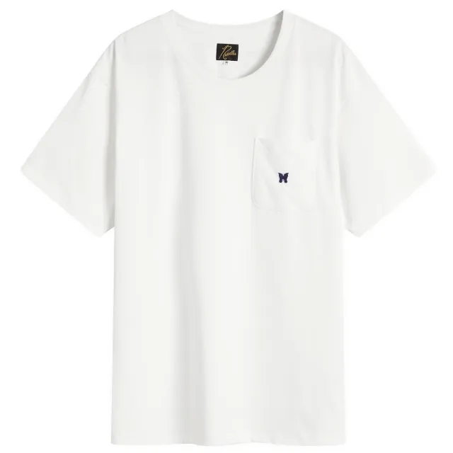 Needles Men's Papillion Pocket T-Shirt White