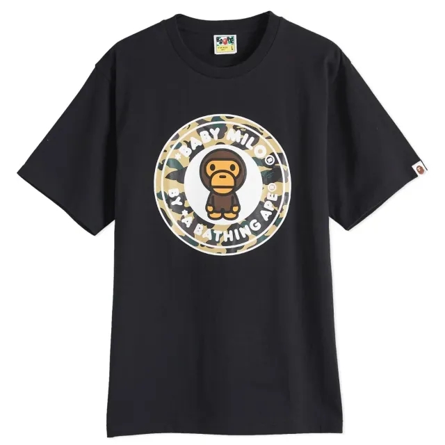 A Bathing Ape Men's 1St Camoilo Busy Works Tee Black X Yellow