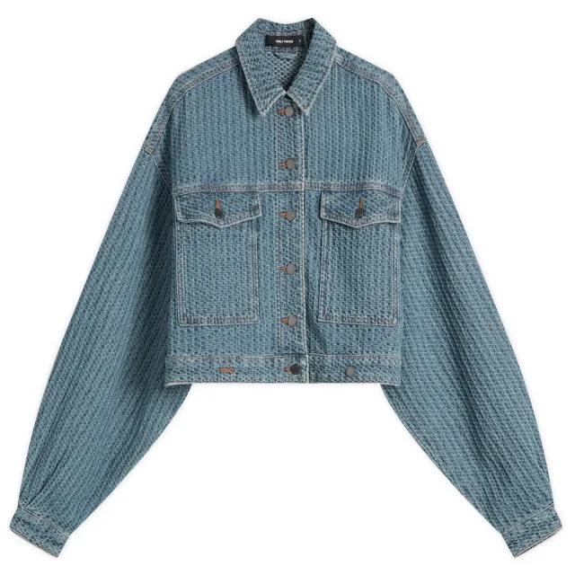 Daily Paper Women's Relaxed Denim Jackets Light Blue