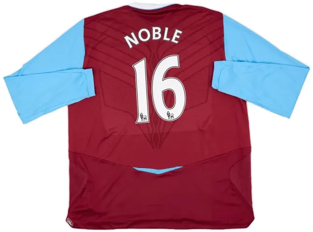 Umbro 2008-09 West Ham Home L/S Shirt Noble #16 - 8/10 - (XXL)