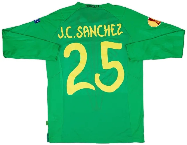 2014-15 Villarreal GK Shirt J.C.Sanchez #25 - 8/10 - (L)