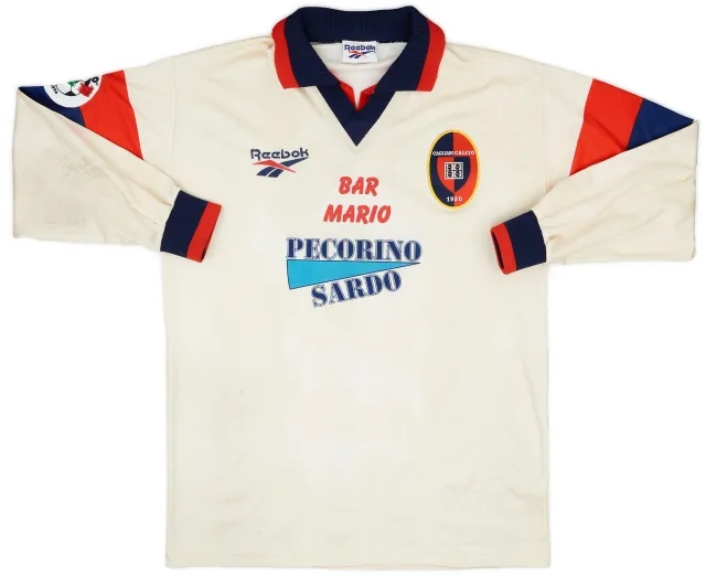 Reebok 1996-98 Cagliari Match Issue Away L/S Shirt #20