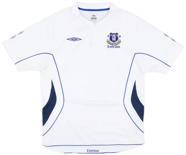 2005-06 Everton Umbro 1/4 Zip Polo Shirt - 7/10 - (XL)