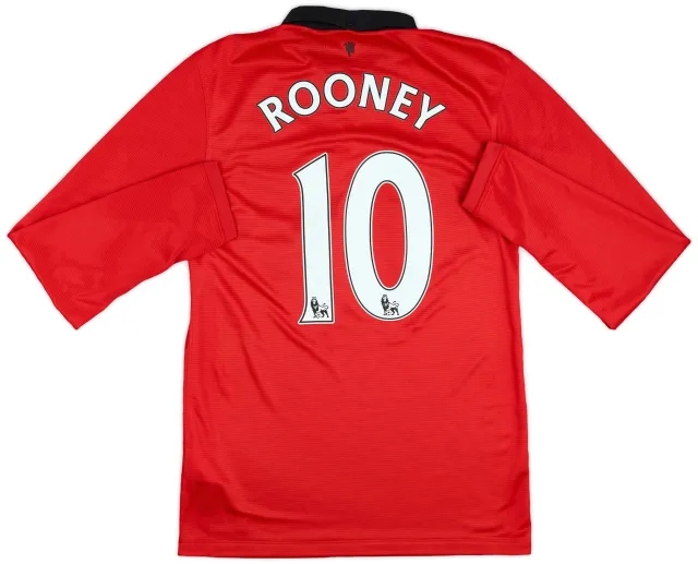 Nike 2013-14 Manchester United Home L/S Shirt Rooney #10 - 8/10 - (S)