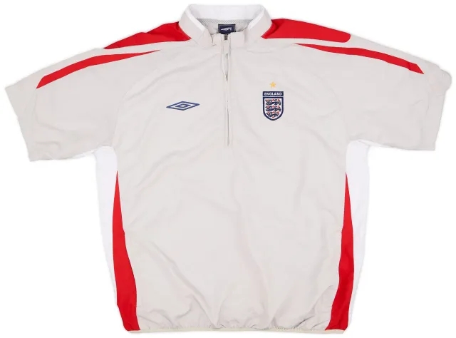 2007-08 England Umbro 1/4 Zip S/S Drill Top - 9/10 - (XL)