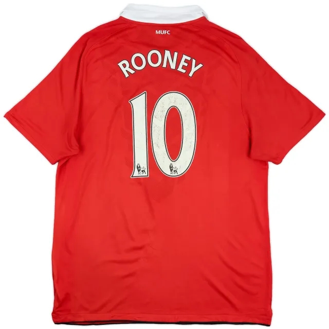 Nike 2010-11 Manchester United Home Shirt Rooney #10 - 5/10 - (XL)