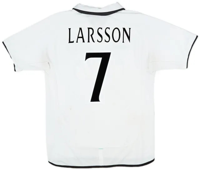 Umbro 2001-02 Celtic Away Shirt Larsson #7 - 6/10 - (L)