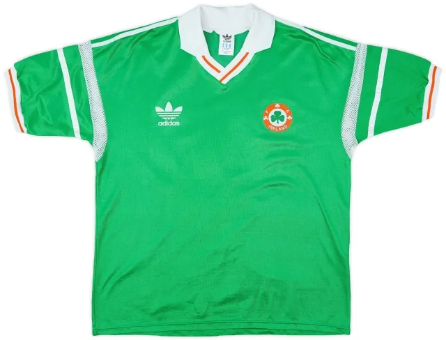 adidas 1988-90 Ireland Home Shirt - 9/10 - (XL)