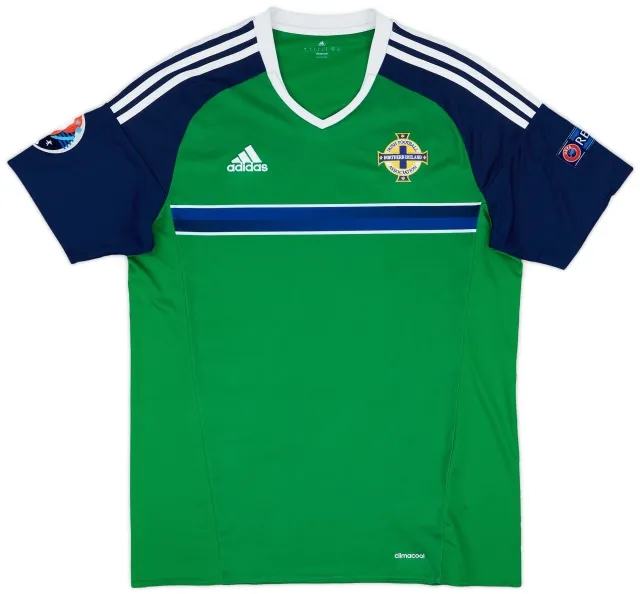 Umbro 2016-17 Northern Ireland Home Shirt - 8/10 - (L)