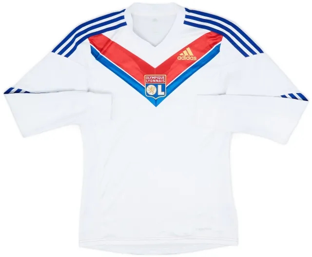 adidas 2013-14 Lyon Player Issue Home L/S Shirt - 9/10 - (M)