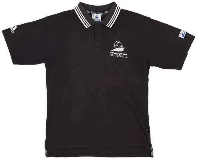1998 adidas France 98 World Cup Polo Shirt - 7/10 - (M)