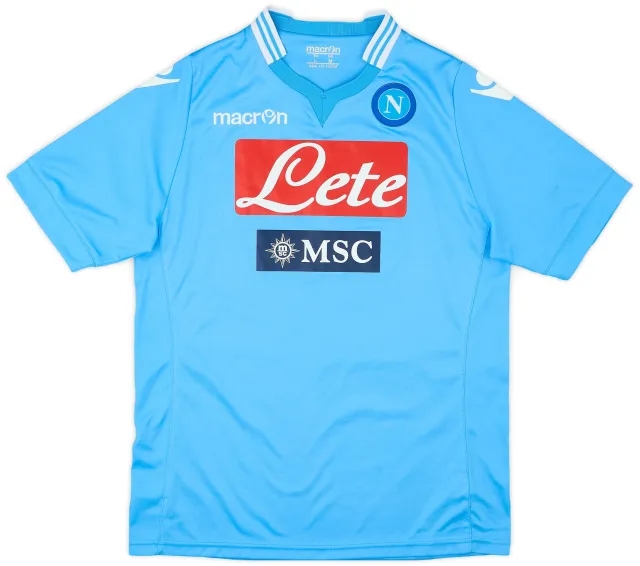 Macron 2013-14 Napoli Home Shirt - 8/10 - (L)