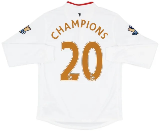 Nike 2012-14 Manchester United Away L/S Shirt Champions #20 - 7/10 - (XL.Boys)