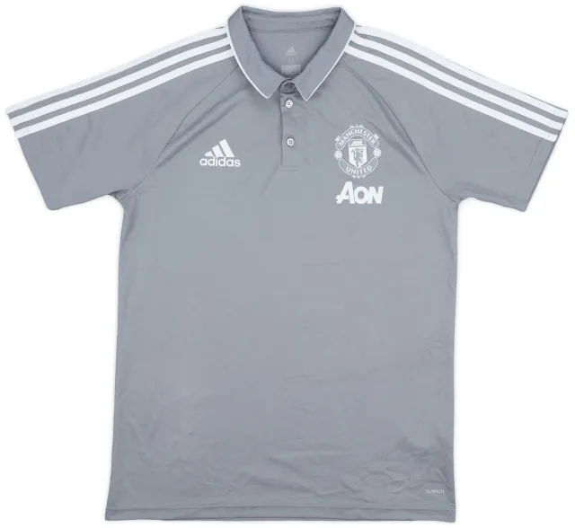 2017-18 Manchester United adidas Polo Shirt - 9/10 - (M)