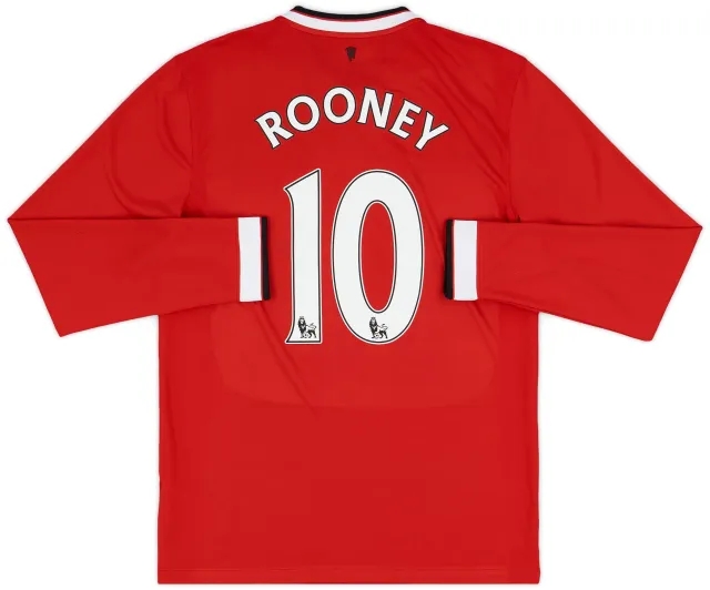 Nike 2014-15 Manchester United Home L/S Shirt Rooney #10 - 8/10 - (M)