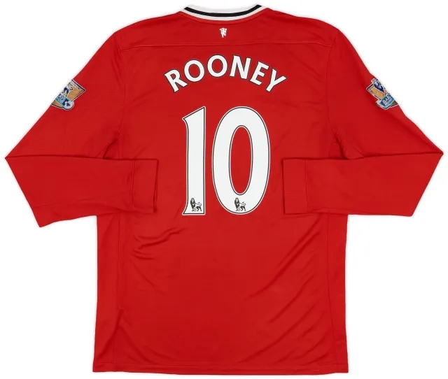 Nike 2011-12 Manchester United Home L/S Shirt Rooney #10 - 6/10 - (L)