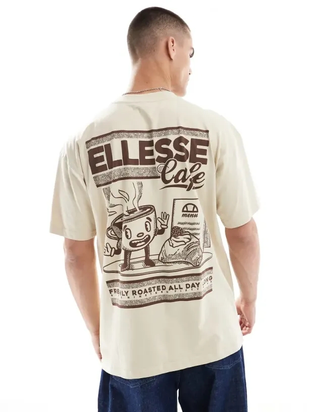 Ellesse Mulini Tee In Beige-Neutral