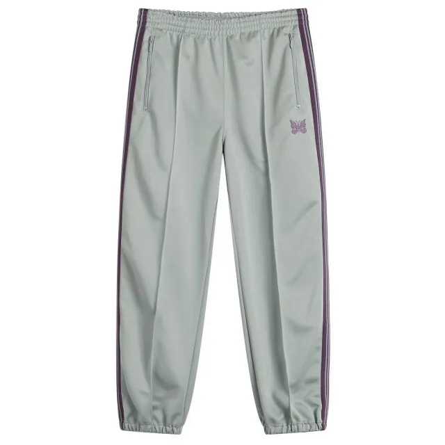 Needles Men's Poly Smooth Zipped Track Pant Sax
