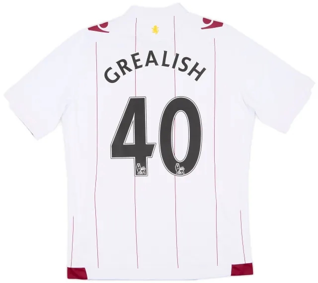 Macron 2014-15 Aston Villa Away Shirt Grealish #40 - 8/10 - (L)
