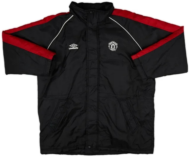 2000-02 Manchester United Umbro Padded Bench Coat - 8/10 - (XL)