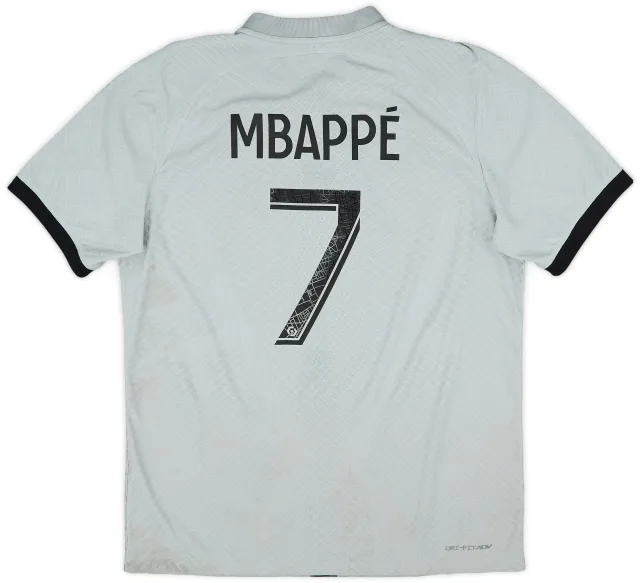 Nike 2022-23 Paris Saint-Germain Authentic Away Shirt Mbappe #7 - 7/10 - (L)
