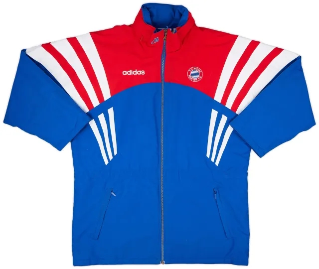 1995-96 Bayern Munich adidas Padded Bench Coat - 9/10 - (XXL)