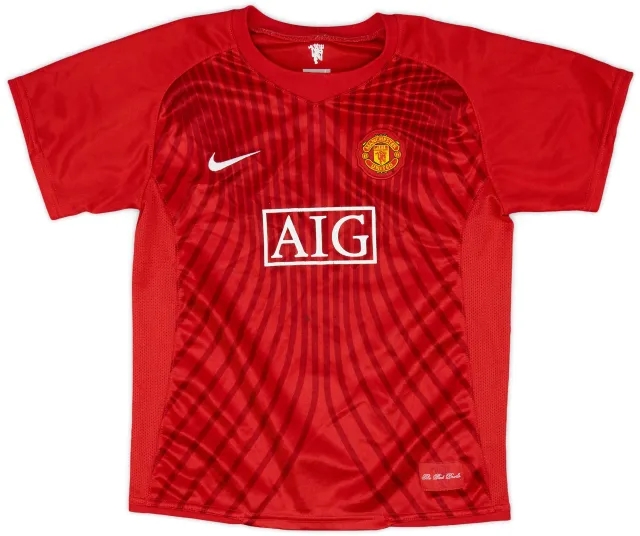 Nike 2007-09 Manchester United Home Shirt - 7/10 - (6-7 Years)