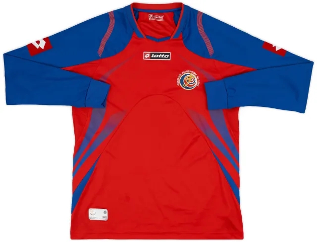 Lotto 2008-10 Costa Rica Home L/S Shirt - 8/10 - (M)
