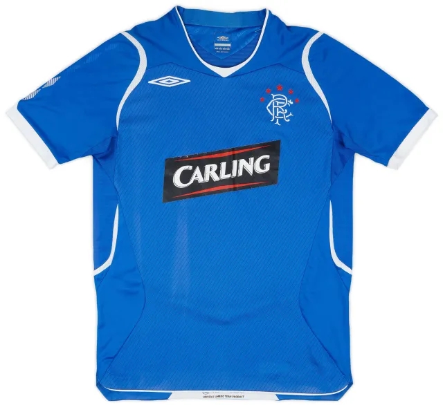 Umbro 2008-09 Rangers Home Shirt - 4/10 - (S)