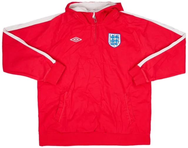 2009-10 England Umbro 1/4 Zip Hooded Drill Top - 6/10 - (XXL)