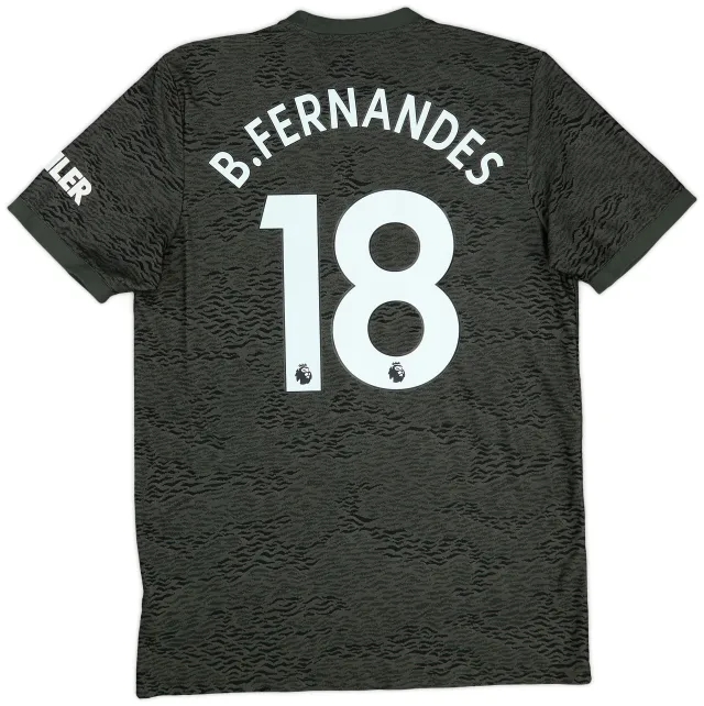 adidas 2020-21 Manchester United Away Shirt B.Fernandes #18 - 8/10 - (L)