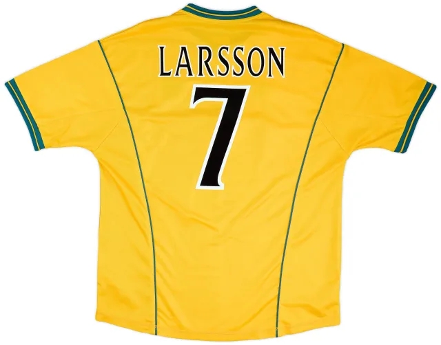 Umbro 2000-02 Celtic Away Shirt Larsson #7 - 8/10 - (XL)