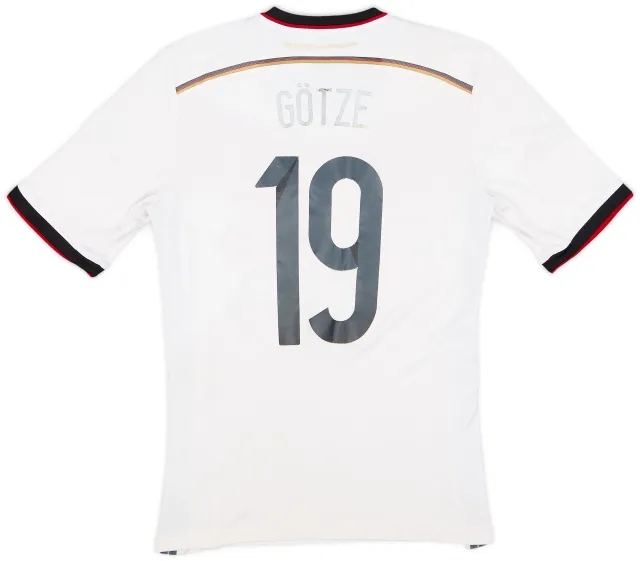 adidas 2014-15 Germany Home Shirt Gotze #19 - 3/10 - (S)