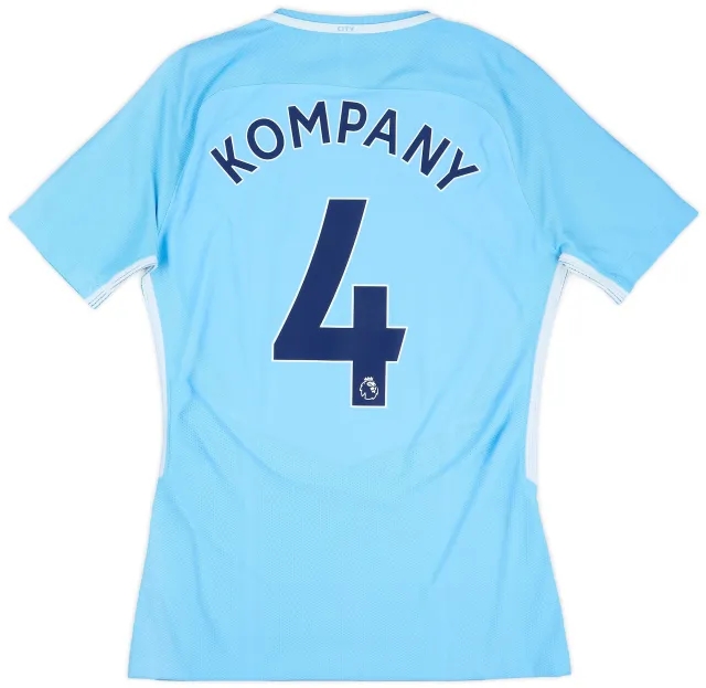 Nike 2017-18 Manchester City Authentic Home Shirt Kompany #4 - 8/10 - (M)