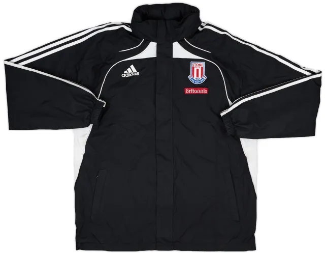 2010-11 Stoke City adidas Hooded Rain Jacket - 9/10 - (L)